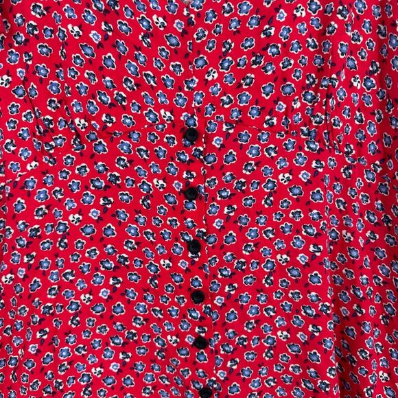 NWT Stitchfix Mason & Belle Lyla Button Detail Dress Size XL Red Floral‎ - Picture 7 of 15